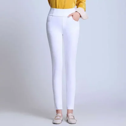 White Fleece Lined Leggings